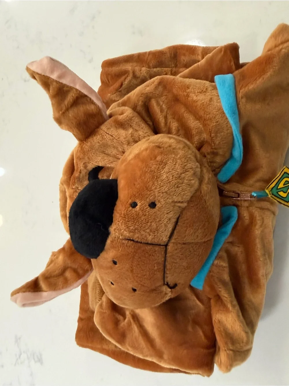 Cartoon Network Scooby-Doo Brown Plush Hooded Kids One-Piece